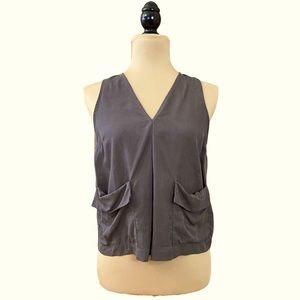 BCBGeneration Coffee Bean Lyocell Vest Sleeveless Top Size S/P